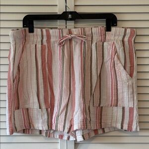 Caslon Pink and White Striped Shorts Size XL - Worn once